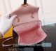 knockoff L---V Clapton Gold Lock Soft Pink&Brown Genuine Leather Shoulders Bag (10)_th.jpg